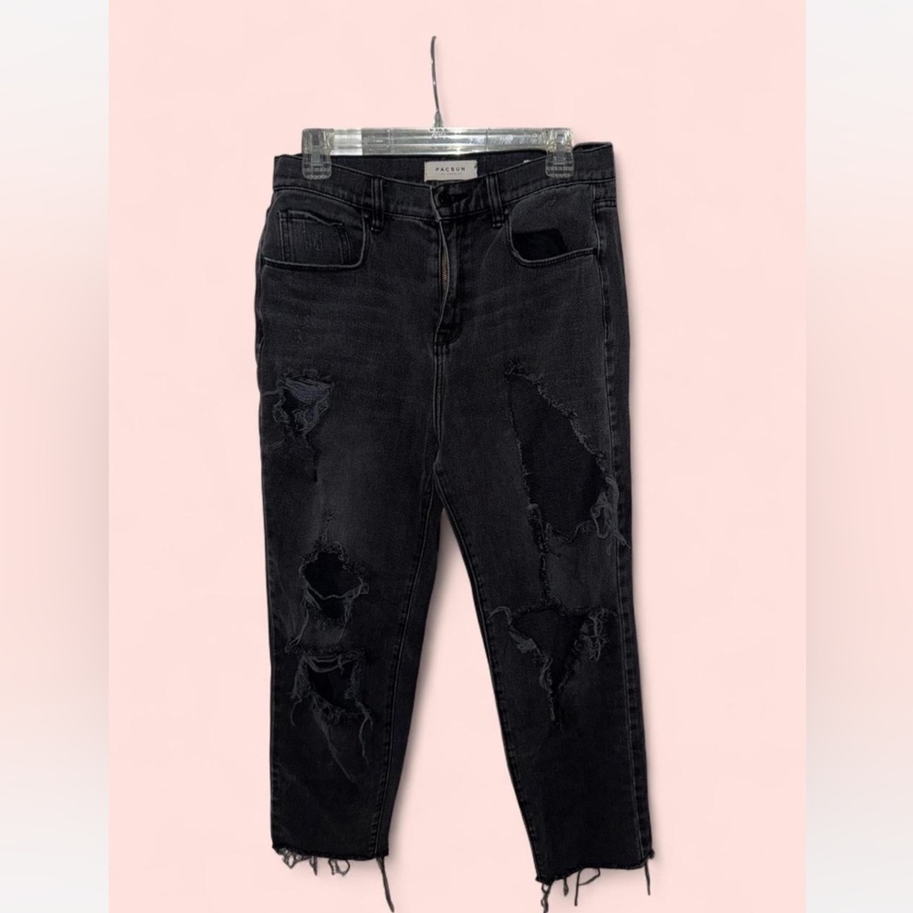 PacSun Charcoal Distressed Skinny Jeans